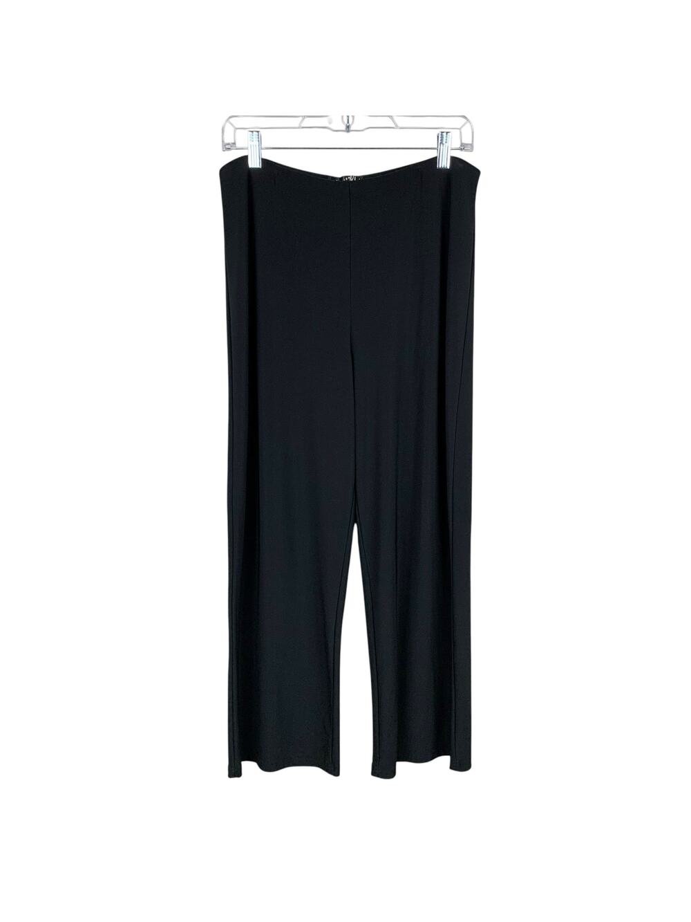 Sympli Pants Black Pull On High Rise Stretchy Straight Leg Women's 12